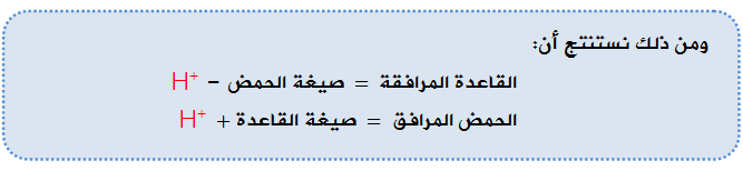 الأزواج المترافقة من الحمض والقاعدة